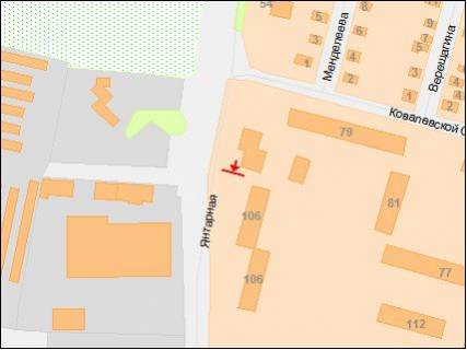 Билборд B в Днепр (Днепропетровск), 6х3  вул.Янтарна, 100 схема