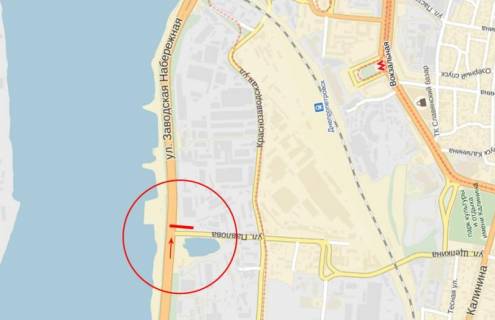 Призма  в Днепр (Днепропетровск) вул.Наб.Заводська - вул.Павлова - 261385 схема