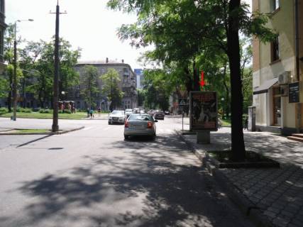 Ситилайт A в Днепр (Днепропетровск), 1,2x1,8  вул. Сергія Єфремова (Ворошилова), 1, біля пр. Дмитра Яворницького (Карла Маркса) фото 1