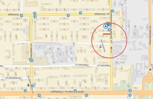 Билборд  в Днепр (Днепропетровск) вул.Б.Хмельницкого, 21 схема