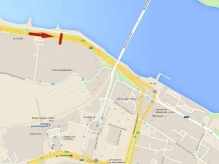 Билборд A в Днепр (Днепропетровск), 6х3  вул.Наб. Заводська, перед залізничним мостом, у центр схема