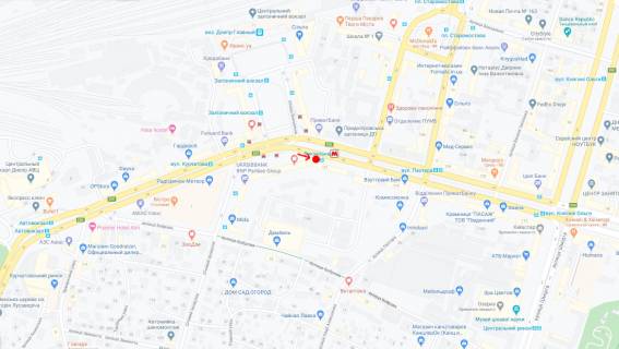 Нестандарт B в Днепр (Днепропетровск), 0,98х1,98  Пр. Дмитра Яворницького (Карла Маркса), біля буд.121 схема