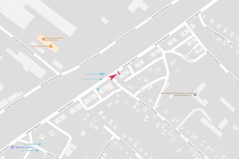 Билборд  в Днепр (Днепропетровск) вул. Каруни, 113 схема