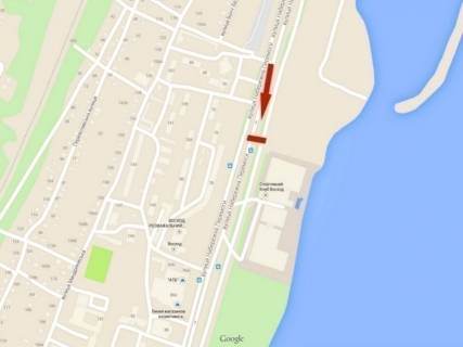 Билборд B в Днепр (Днепропетровск), 6х3  вул. Набережна Перемоги – ресторан Якір, сквер Прибережний схема