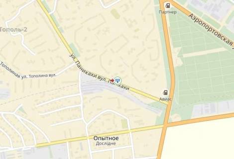 Билборд B в Днепр (Днепропетровск) вул.Панікахи, 30, Тополь-3, з центру схема