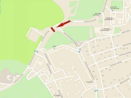 Билборд B в Днепр (Днепропетровск), 6х3  вул.Космічна – вул. Олександра Кукурби (вул.Космонавта Комарова) схема