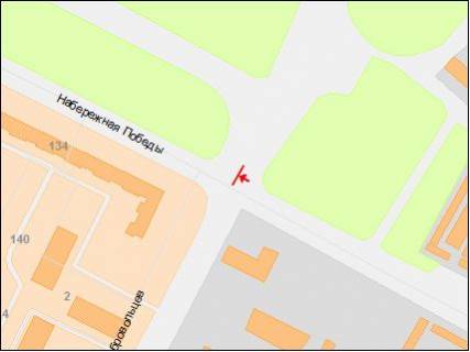Білборд, Бігборд (Борд)   у Дніпро (Дніпропетровськ) вул.Наб.Перемоги, 134 схема