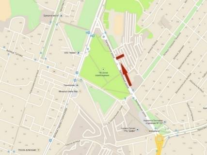 Билборд A в Днепр (Днепропетровск), 6х3  Запорізьке шосе, розвилка, автостоянка схема