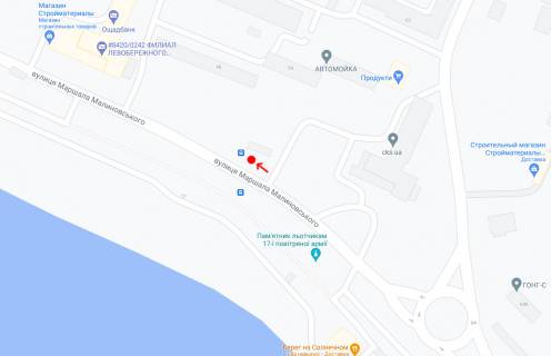 Нестандарт B в Днепр (Днепропетровск), 1,18х1,98  Вул. Сонячна Набережна (Маршала Малиновського), 48 схема