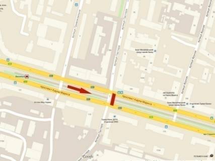 Призма A в Днепр (Днепропетровск), 6х3  пр. Дмитра Яворницького (Карла Маркса) – вул.Пастера, призма - 222879 схема