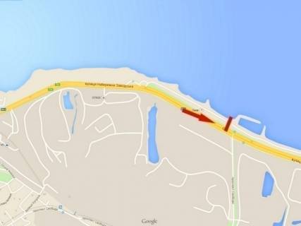 Билборд  в Днепр (Днепропетровск) вул. Наб. Заводська, перед кафе "Смак", з центру схема