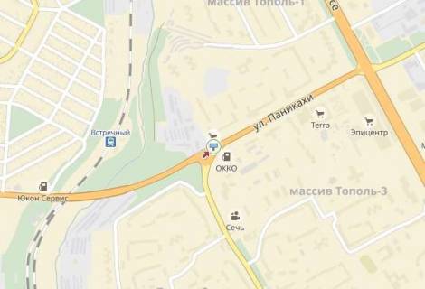 Билборд A в Днепр (Днепропетровск) вул.Панікахи, 18, на розвилці, Тополь-1, до центру схема