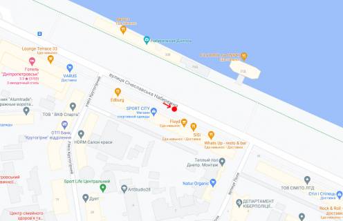 Нестандарт B в Днепр (Днепропетровск), 1,18х1,98  Вул.Січеславська Набережна (Набережна Леніна), 37, за Крутогірний узвіз (Рогальова Вул.) схема