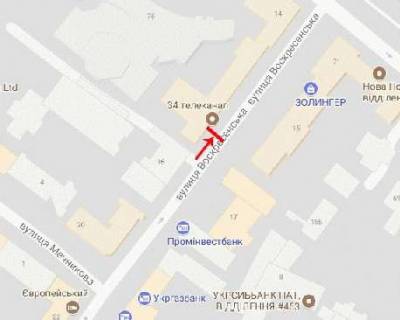 Ситилайт  в Днепр (Днепропетровск) вул. Воскресенська (Леніна),14, біля Приватбанку, Міськвиконкому, №1 схема
