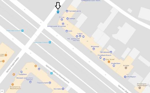 Ситилайт  в Днепр (Днепропетровск) пр. Д. Яворницького (К.Маркса), 70 схема