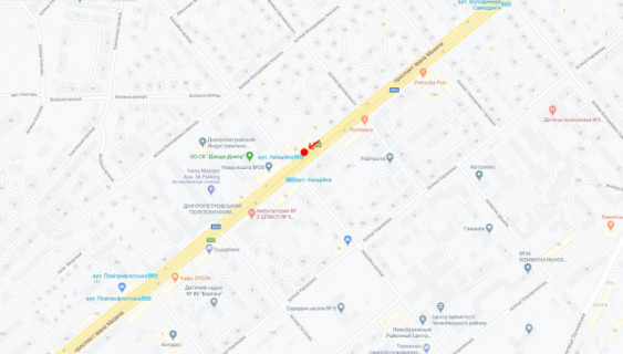 Нестандарт B в Днепр (Днепропетровск) Пр. Івана Мазепи (Петровського), біля буд.32 схема