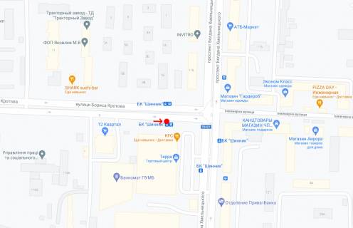 Нестандарт A в Днепр (Днепропетровск), 0,79х1,85  Пр. Богдана Хмельницького (Героїв Сталінграда), біля буд.118Д, поруч з ТЦ ТЕРРА схема
