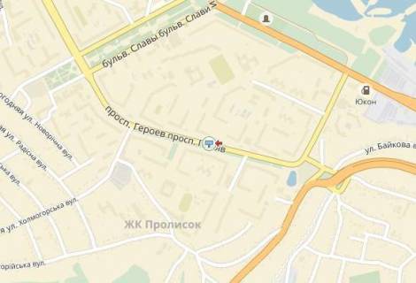 Билборд B в Днепр (Днепропетровск), 6х3  пр.Героїв 40, до центру схема