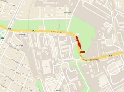 Билборд B в Днепр (Днепропетровск), 6х3  вул.Шинна, 23 схема