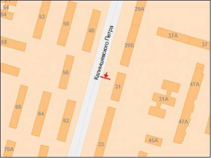 Билборд  в Днепр (Днепропетровск) вул. Петра Калнишевського (Косіора), 31 схема