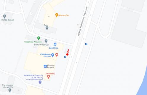 Non-Standard A in Dnipro (Dnipropetrovsk), 0,79х1,50  Vst.Naberezna Peremogi, 86 D, navproti ATB scheme