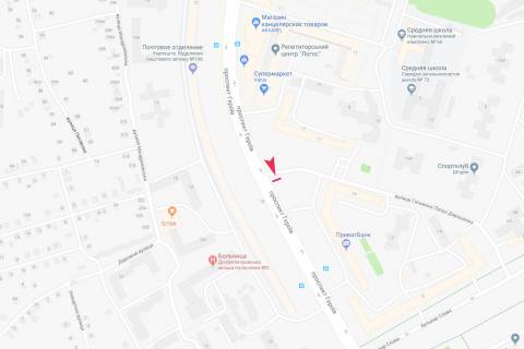 Билборд  в Днепр (Днепропетровск) пр-т Героїв, (Через дорогу від будинку №12) схема