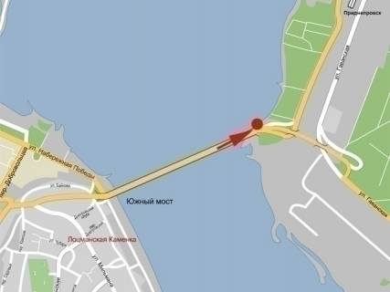 Билборд B в Днепр (Днепропетровск), 6х3  Південний міст, виїзд до Придніпровська схема