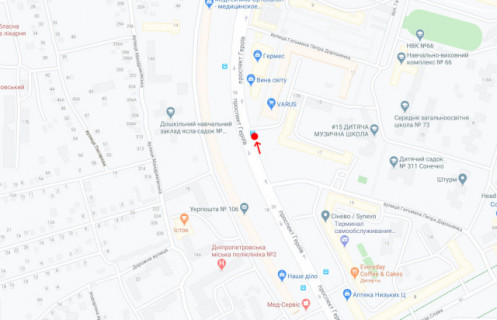 Нестандарт A в Днепр (Днепропетровск) Пр.Героїв, біля буд.11Л схема