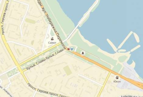 Билборд B в Днепр (Днепропетровск), 6х3  вул.Набережна Перемоги, 130, з центру схема