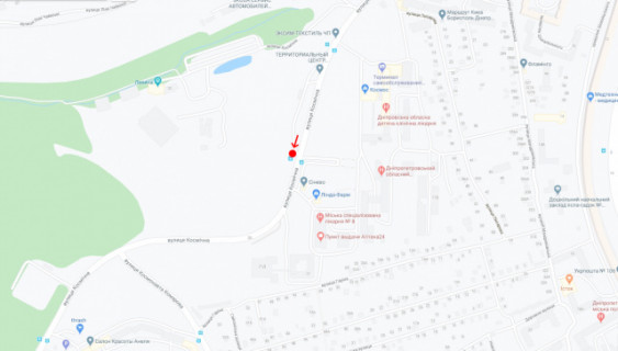 Нестандарт B в Днепр (Днепропетровск) у районі вул.Космічної, 13 схема