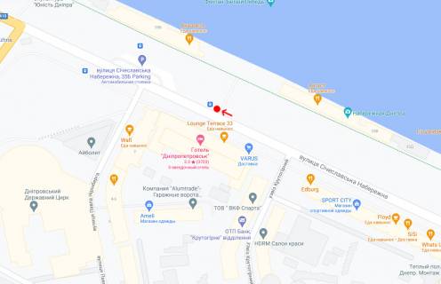 Нестандарт A в Днепр (Днепропетровск), 0,80х1,58(перф)  Вул. Січеславська Набережна (Набережна Леніна), навпроти буд.33, готель Дніпропетровськ схема