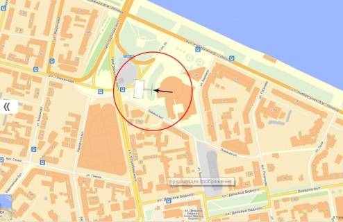 Билборд  в Днепр (Днепропетровск) вул. Князя Володимира Великого (Плеханова) (Цирк) схема