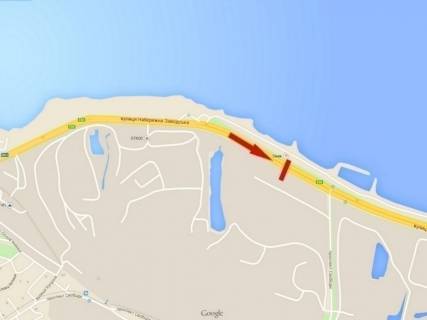 Билборд  в Днепр (Днепропетровск) вул. Наб. Заводська, напроти кафе "Смак", у центр схема