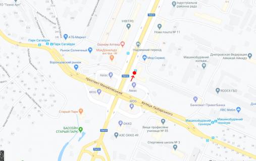 Нестандарт A у Дніпро (Дніпропетровськ), 0,8х1,91   Пр.Слобожанський, біля буд.4 схема