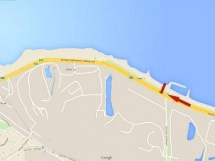 Билборд A в Днепр (Днепропетровск), 6х3  вул.Наб. Заводська, перед кафе "Смак", з центру схема