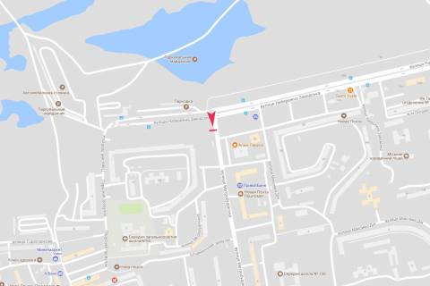 Билборд  в Днепр (Днепропетровск) вул. Метробудівська - вул. Набережна Заводська схема