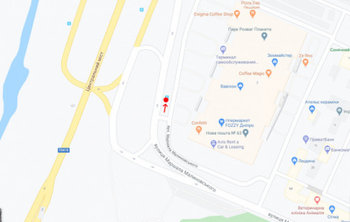 Non-Standard A in Dnipro (Dnipropetrovsk) Вул. Сонячна Набережна (Маршала Малиновського), біля буд.2 scheme