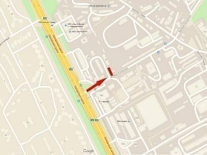 Билборд B в Днепр (Днепропетровск), 6х3  вул.Космічна – Запорізьке шосе схема