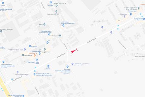 Билборд A в Днепр (Днепропетровск), 6х3  Бульвар Слави – пр.Праці навпроти, б.15 (ж/м Сокіл-2) схема