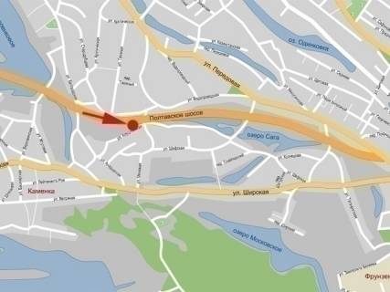 Билборд A в Днепр (Днепропетровск), 6х3  Автодорога до міста Київ (МО-04) за перехрестям з вул.Межовій, в місто схема