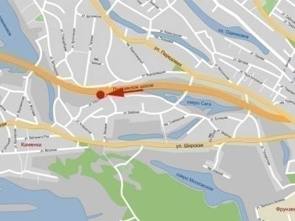 Билборд B в Днепр (Днепропетровск), 6х3  Автодорога до міста Київ (МО-04) за перехрестям з вул.Межовій, з міста схема