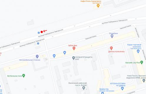 Non-Standard A in Dnipro (Dnipropetrovsk), 1,18х2,02  Vst.Naberezna Zavods'ka, navproti bud.73D, z/m Cervonij kamin' scheme