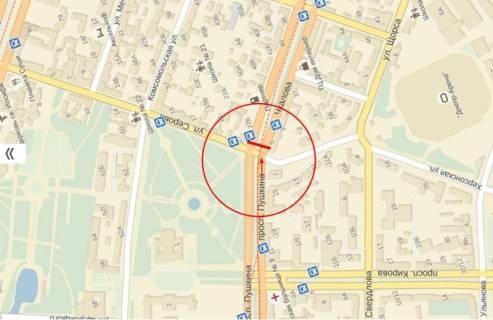 Призма A в Днепр (Днепропетровск), 6х3  вул.С.Хороброго (Чкалова) – вул. Лазаря Глоби (Сєрова, Фабра) - 223228 схема