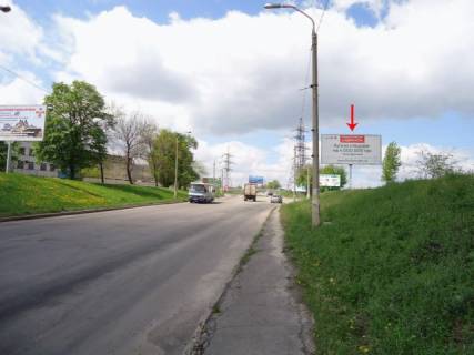 Билборд A в Каменское (Днепродзержинск), 6х3  вул.Січеславський шлях, з'їзд з Баглейського мосту, в центр фото 1