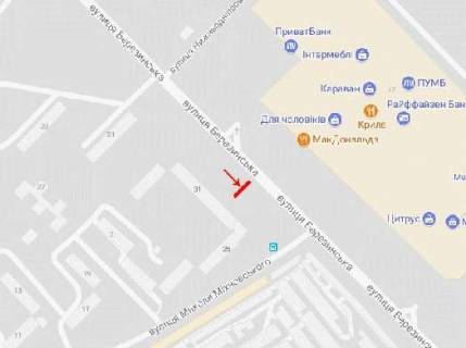 Билборд  в Днепр (Днепропетровск) вул. Березинська, 31, навпроти ТЦ "Караван", біля супермаркету "Олди" схема