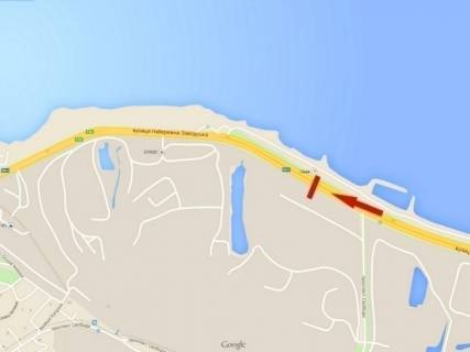Билборд  в Днепр (Днепропетровск) вул. Наб. Заводська, напроти кафе "Смак", з центру схема