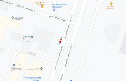 Non-Standard A in Dnipro (Dnipropetrovsk), 1,20х1,99  Vst.Naberezna Peremogi, bud.44/3, za st.Mandrikivs'ka scheme