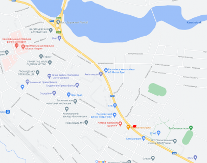 Білборд, Бігборд (Борд)  B у Василівці, 6х3  центр города бул. Центральный 14, тр-М18 схема