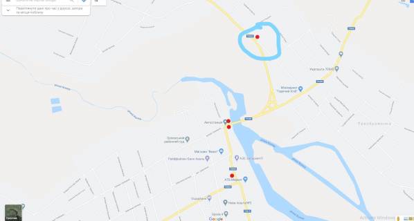 Билборд A в Орехове, 6х3  Вэзд в Орехов со стр. Запорожьяс схема