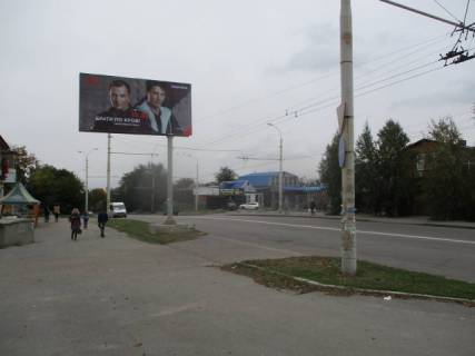 Билборд B в Запорожье, 6x3  Космічна вул., - вул. Кам'яна (Ленінградська).  в центр до проспект Соборний (проспект Леніна) фото 1
